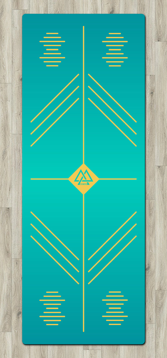 "Turquoise and Gold" Alignment Mat