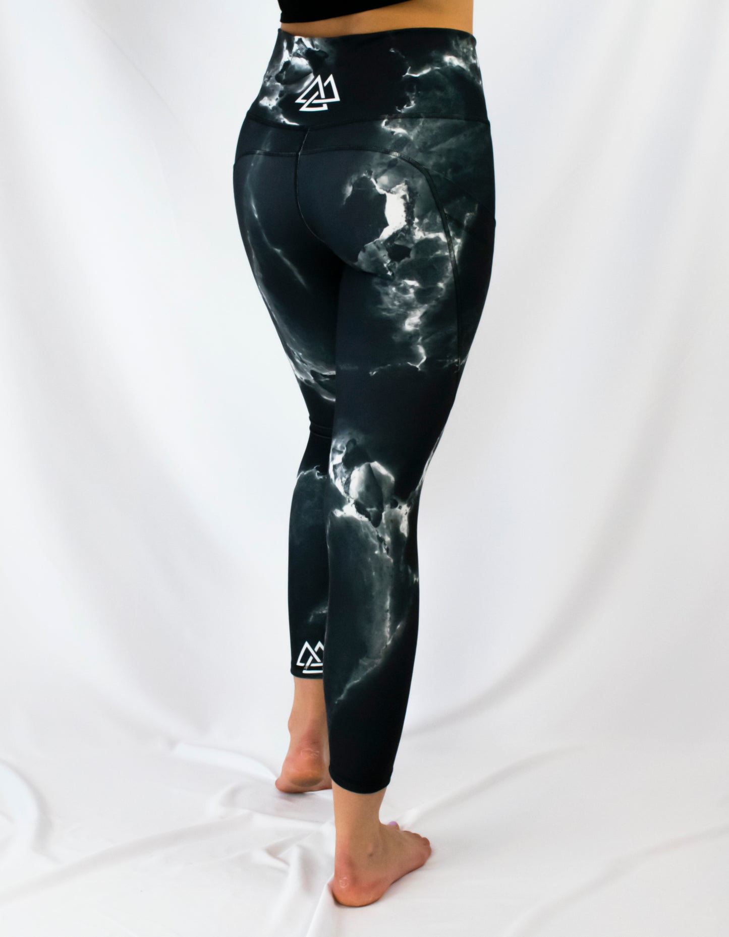 "Black Marble" Yoga Leggings