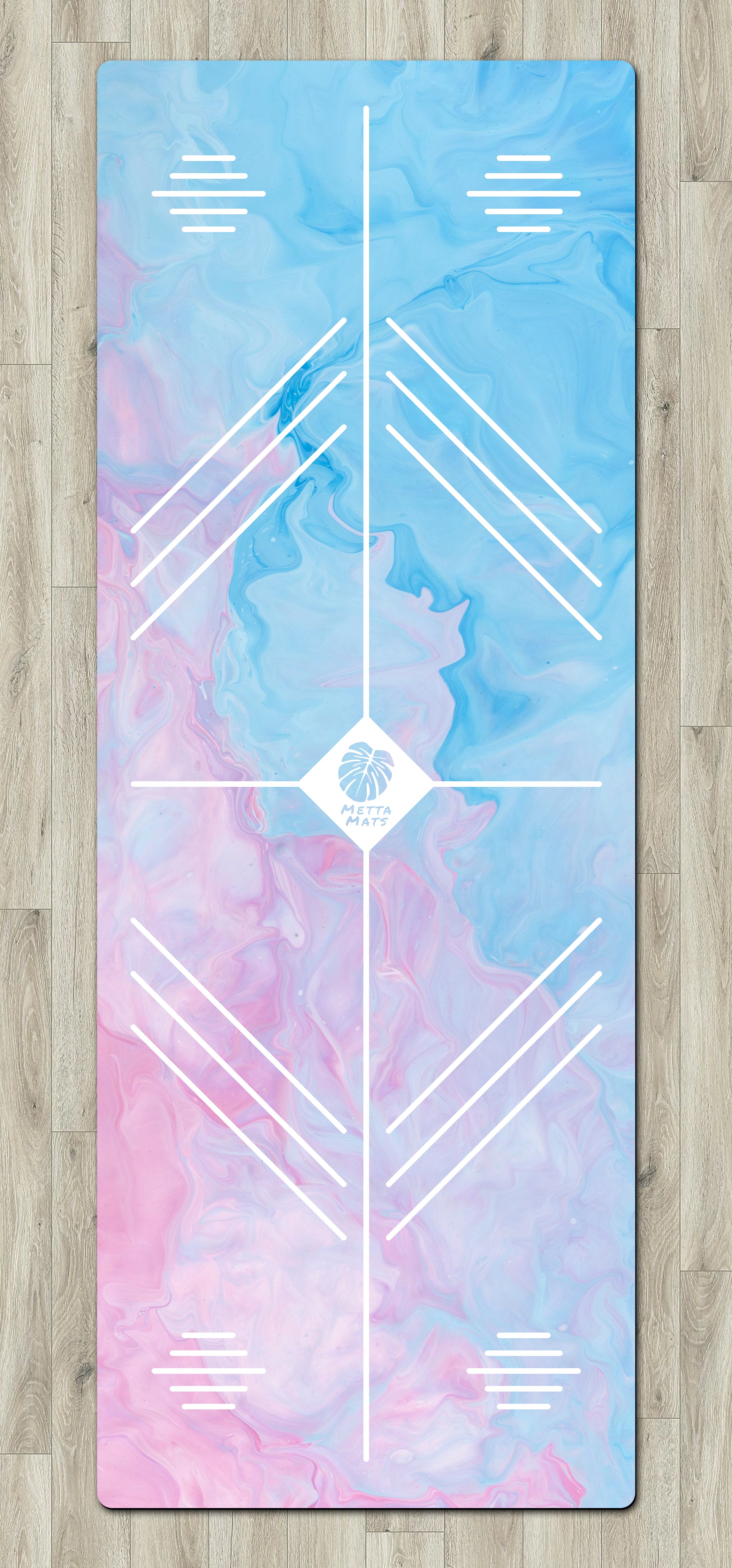 "Cotton Candy" Alignment Yoga Mat
