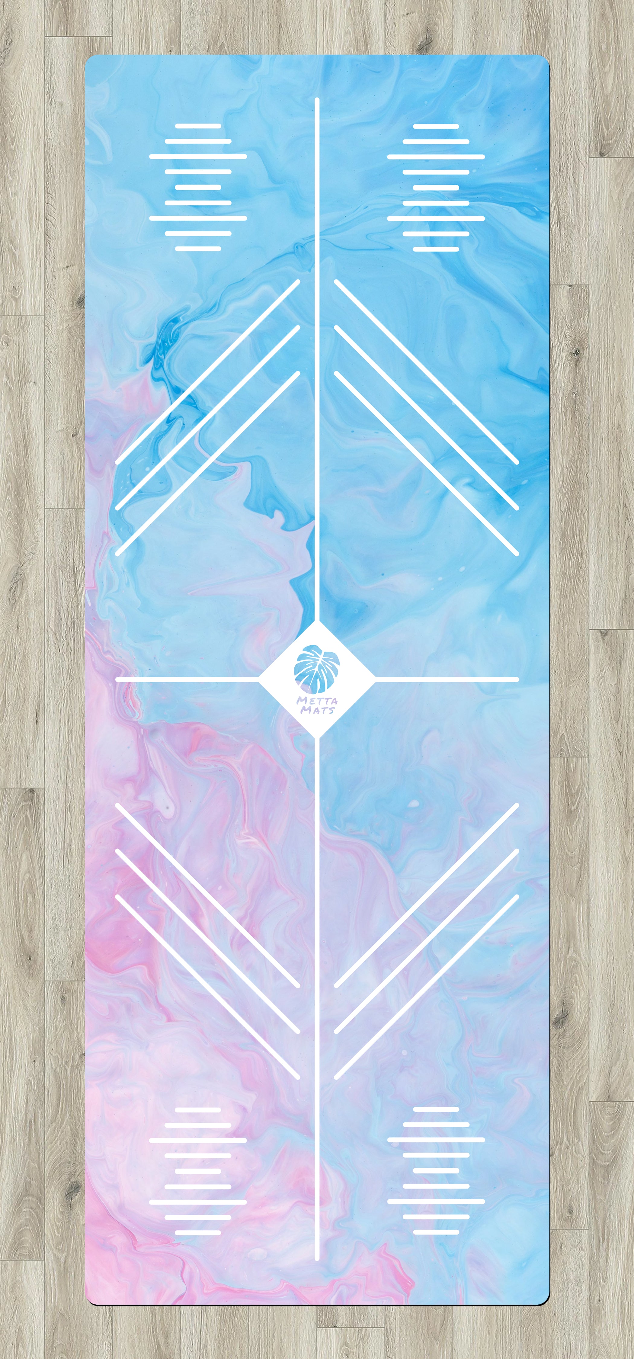 "Cotton Candy" Alignment Yoga Mat