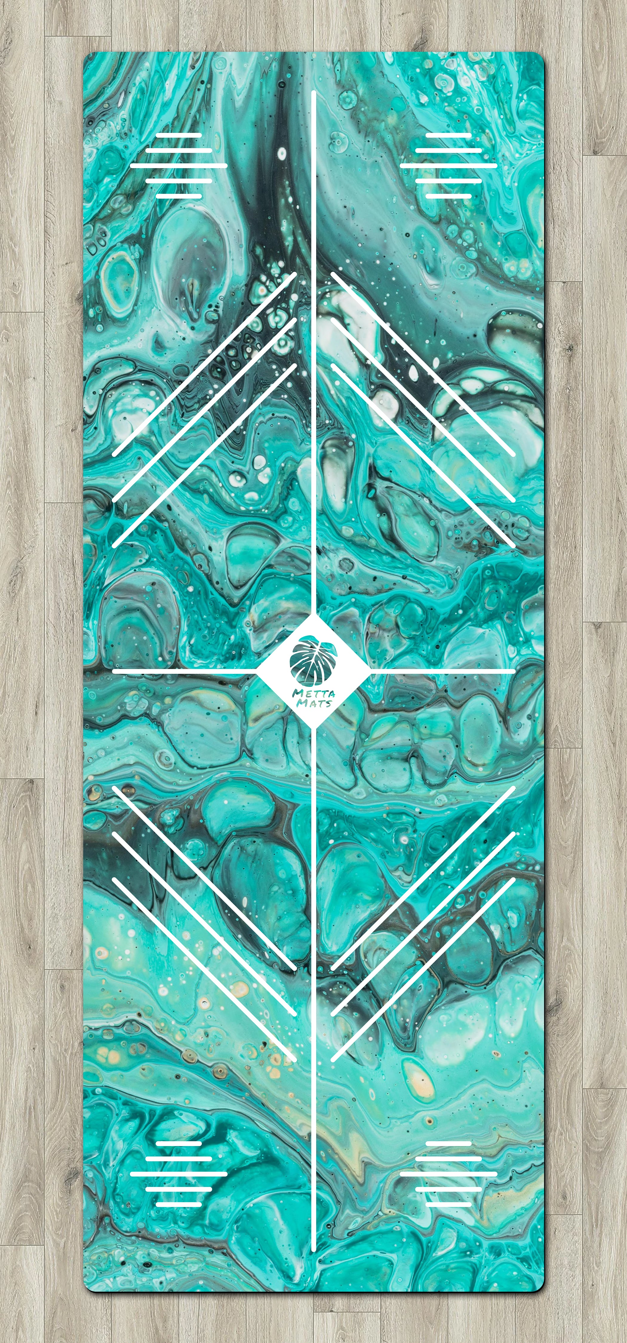 "Liquid Art" Alignment Yoga Mat