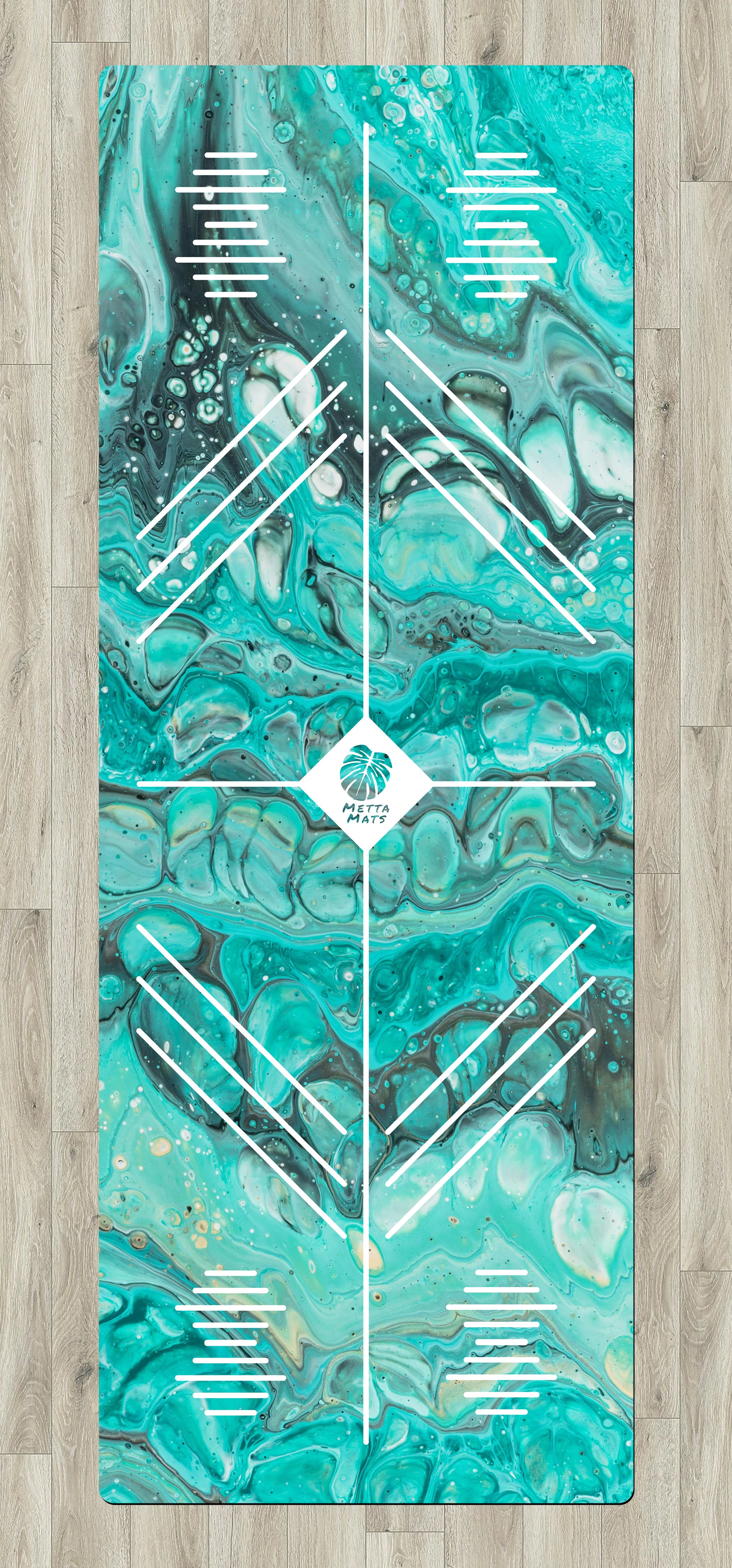 "Liquid Art" Alignment Yoga Mat