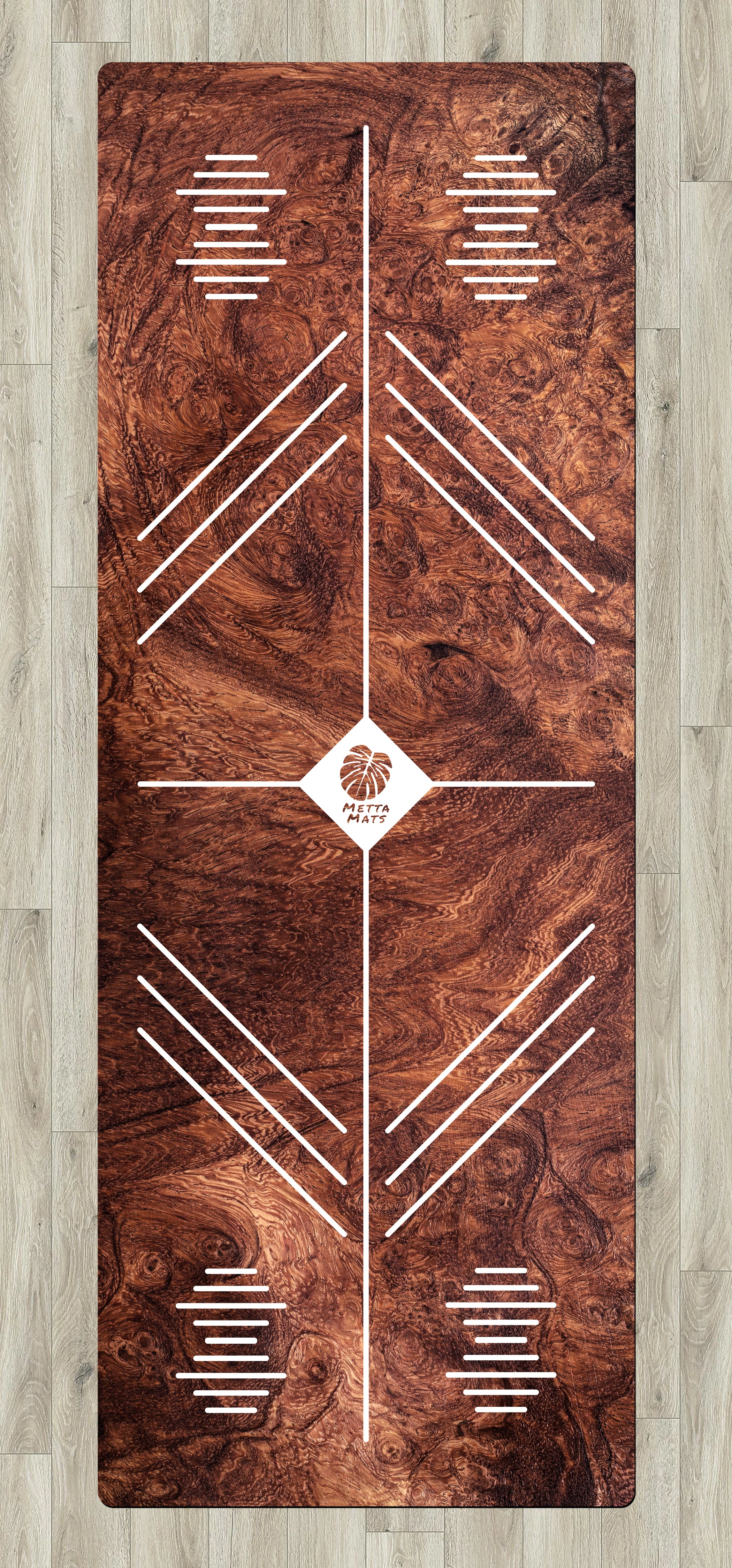 "Marbled Woodgrain" Alignment Yoga Mat