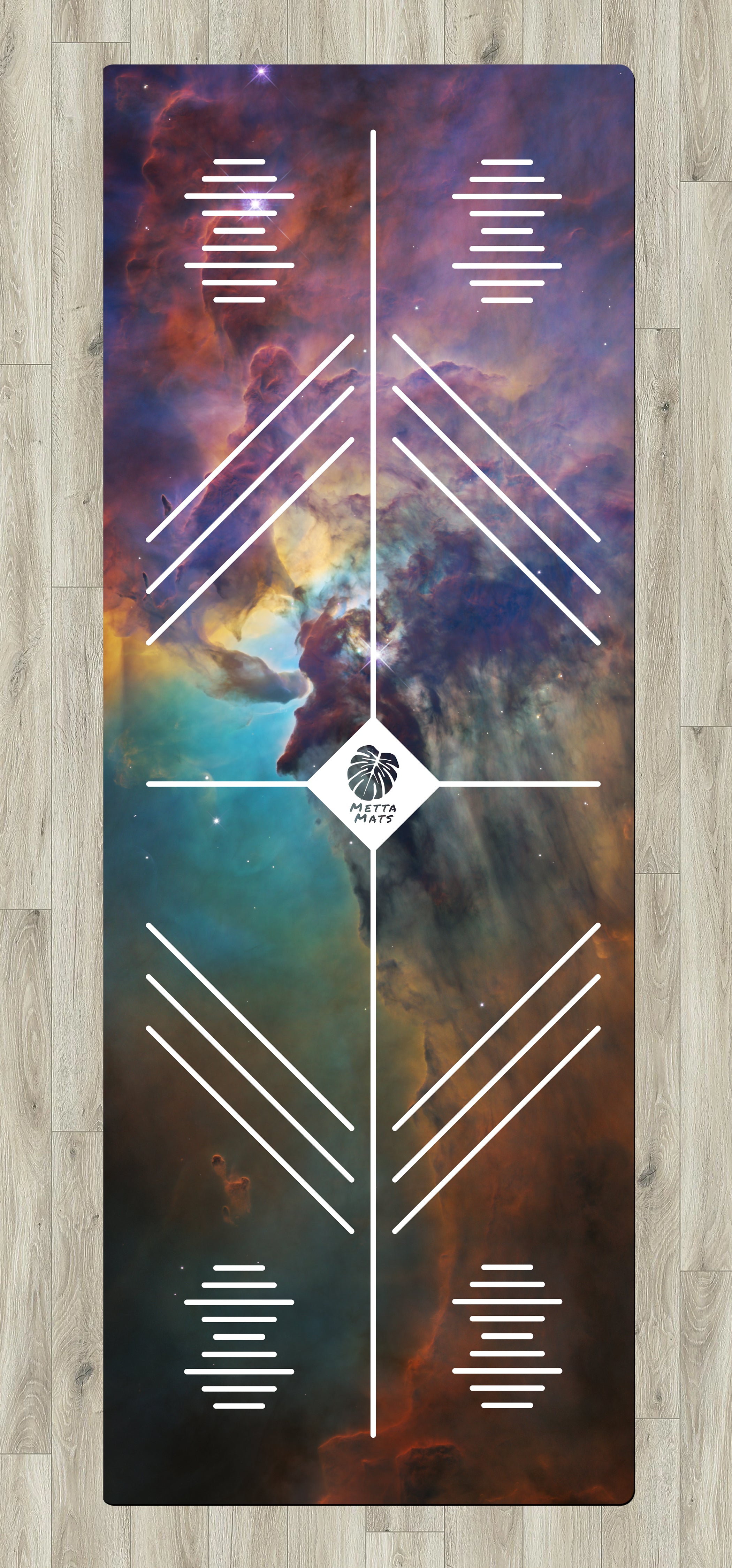 "Nebula Rising" Alignment Yoga Mat