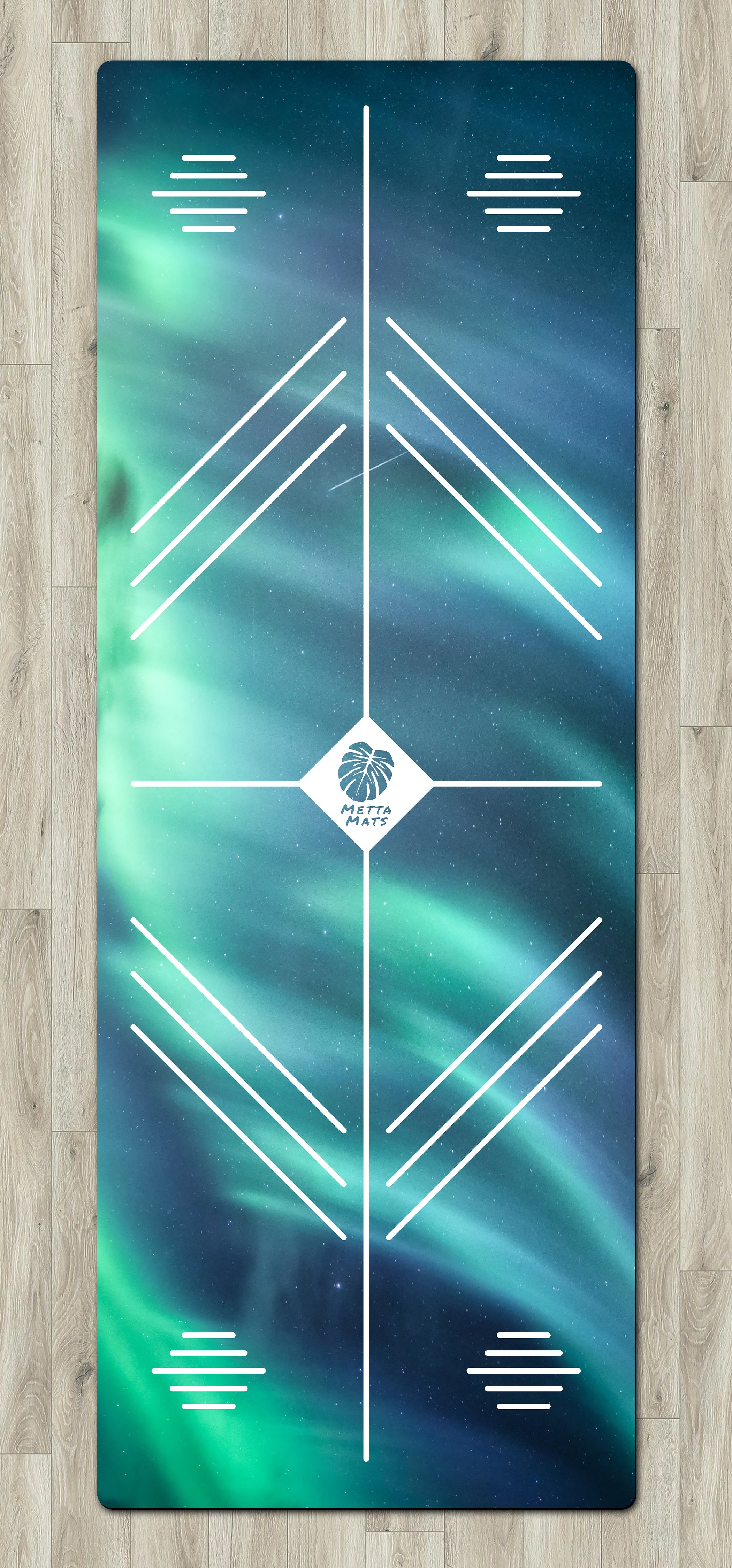 "Northern Lights" Alignment Yoga Mat