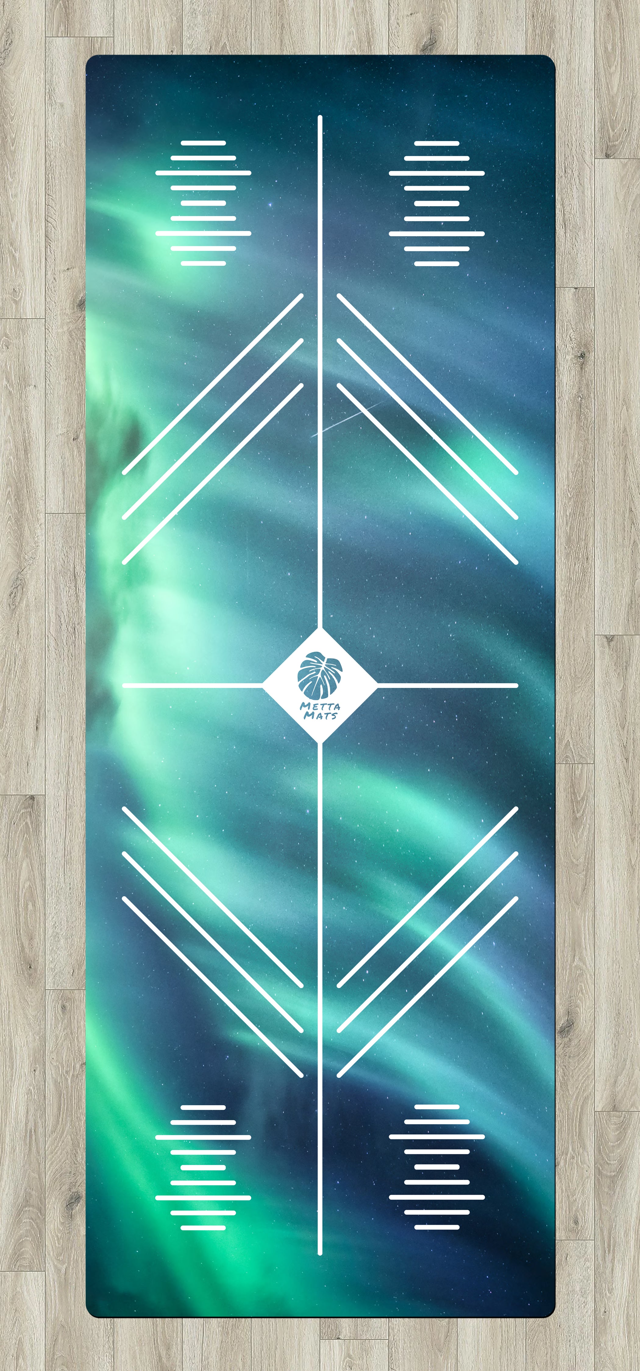 "Northern Lights" Alignment Yoga Mat