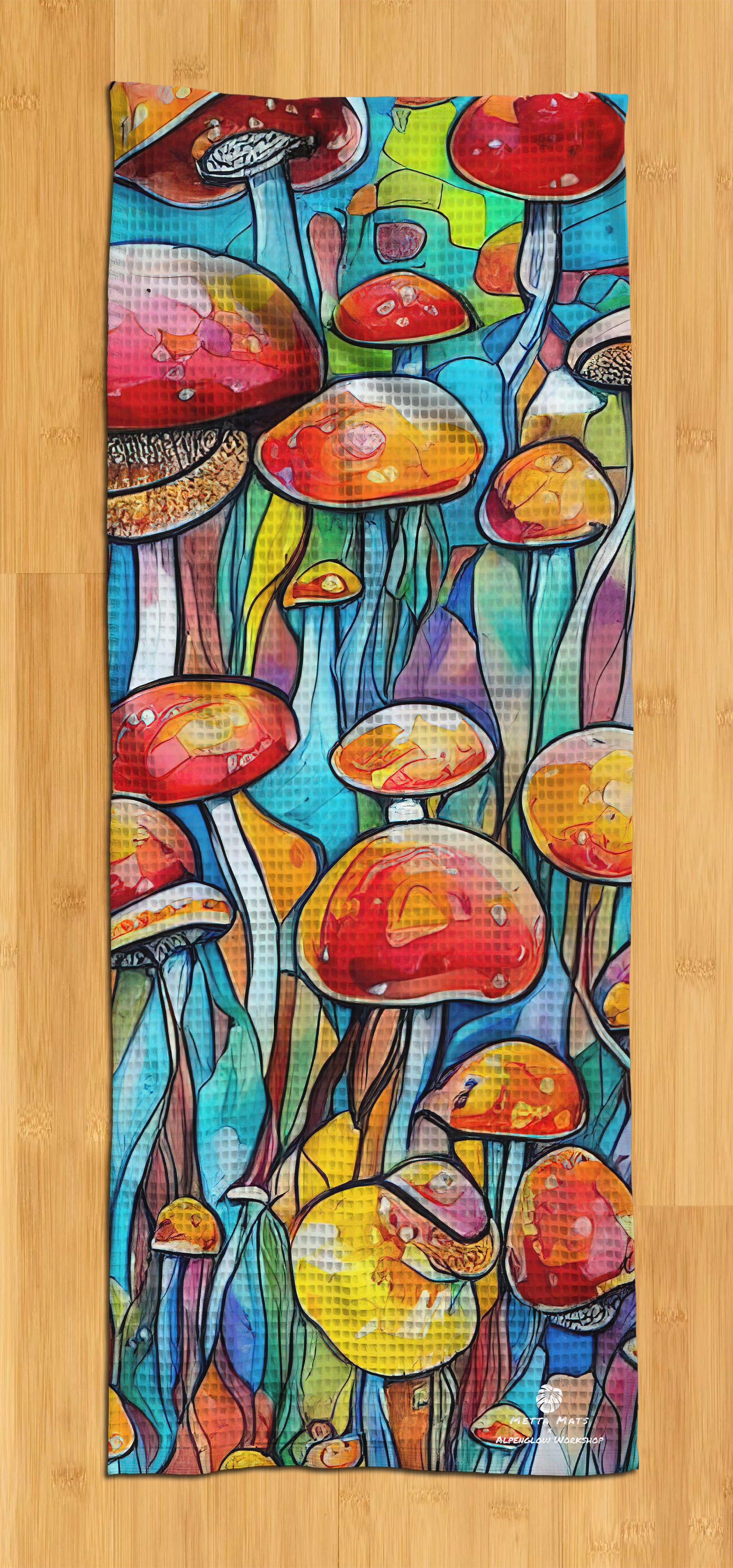 "Mushrooms" Yoga Towel