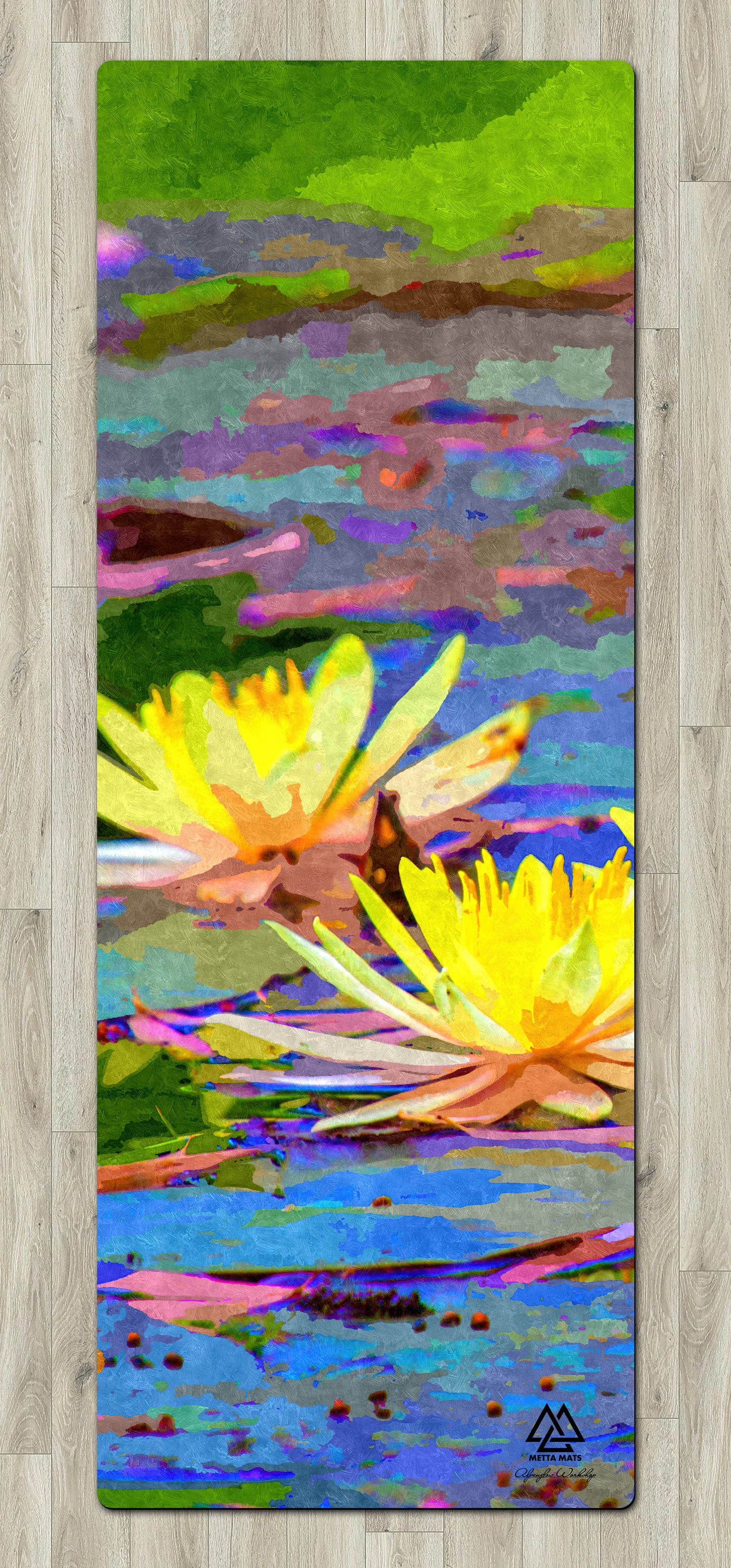 "Yellow Water Lillies" Yoga Mat