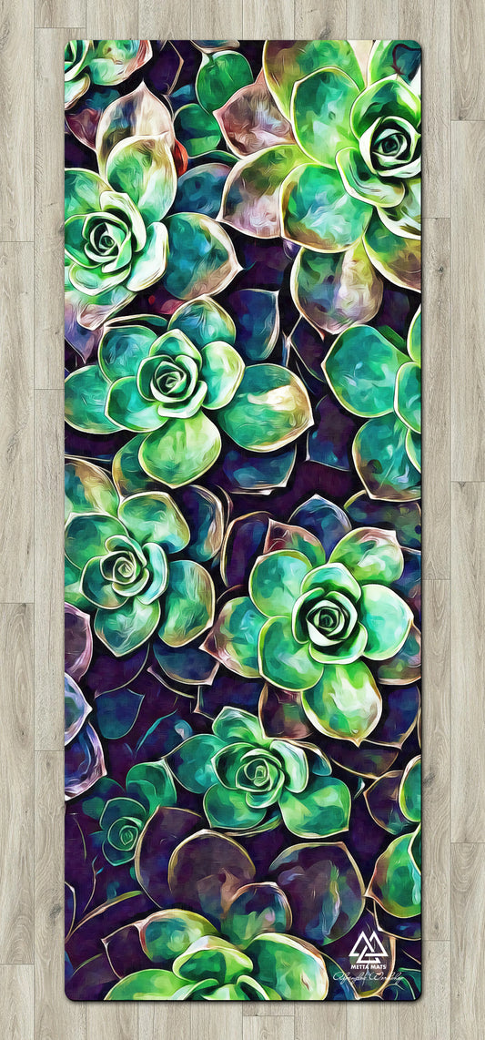 "Group of Succulents" Yoga Mat