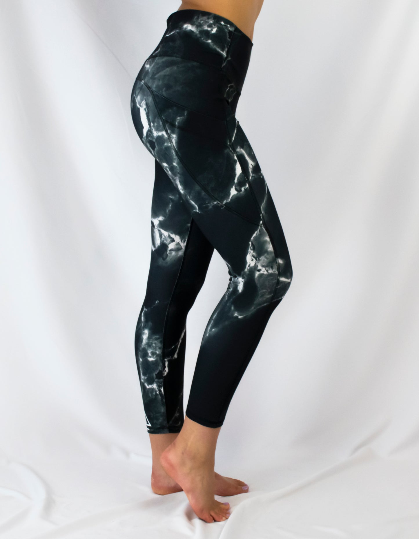 "Black Marble" Yoga Leggings